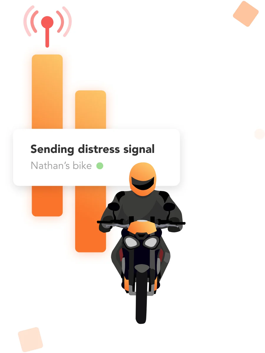 Sending distress signal from Saferaahi device